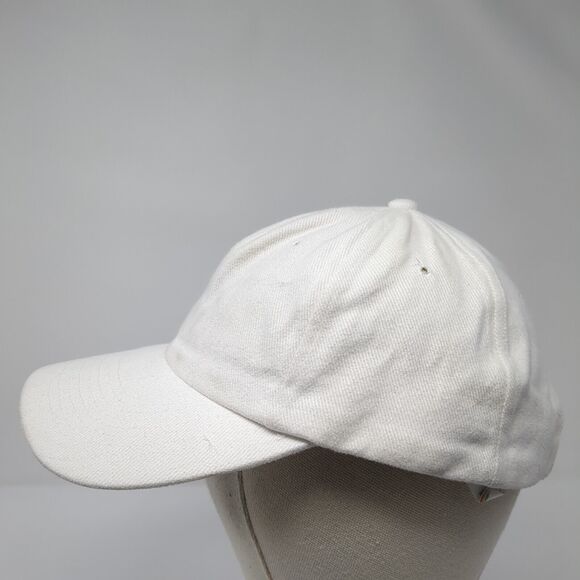 Nissun Slideback Hat White One Size Adjustable Vented Holes 6 Panel Blank - Picture 3 of 8